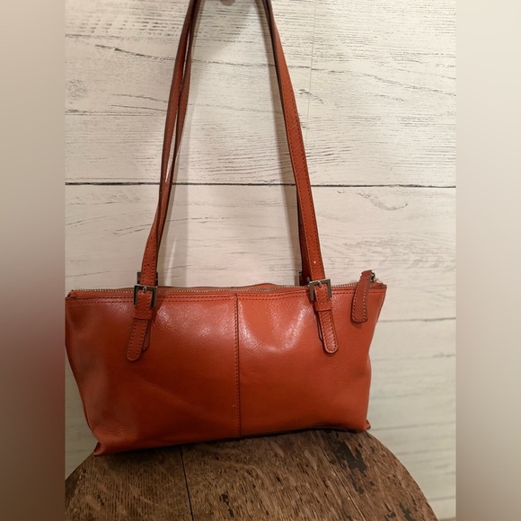 Hobo V6804 Womens Cognac Angelica Leather Handbag EUC - Picture 9 of 10